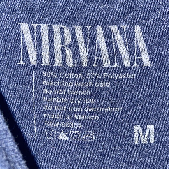 NIRVANA Band Tee in Dark Blue and Gold Adult Size Medium 🔥 YB6 - Picture 3 of 4
